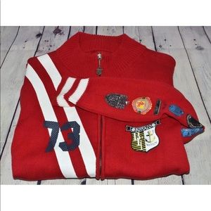 BUFFALOES DAVID BITTON Mens Red Full Zip Sweater